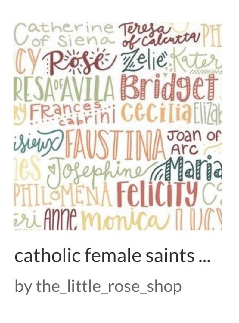 Catholic Female Saint Names Face Mask Washable Etsy