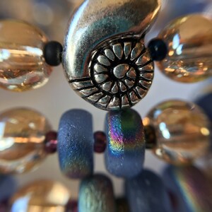 108-Bead Glass Wrist Mala handmade image 4