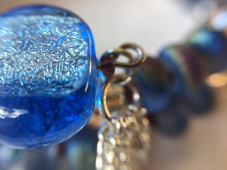 108-Bead Glass Wrist Mala handmade image 5