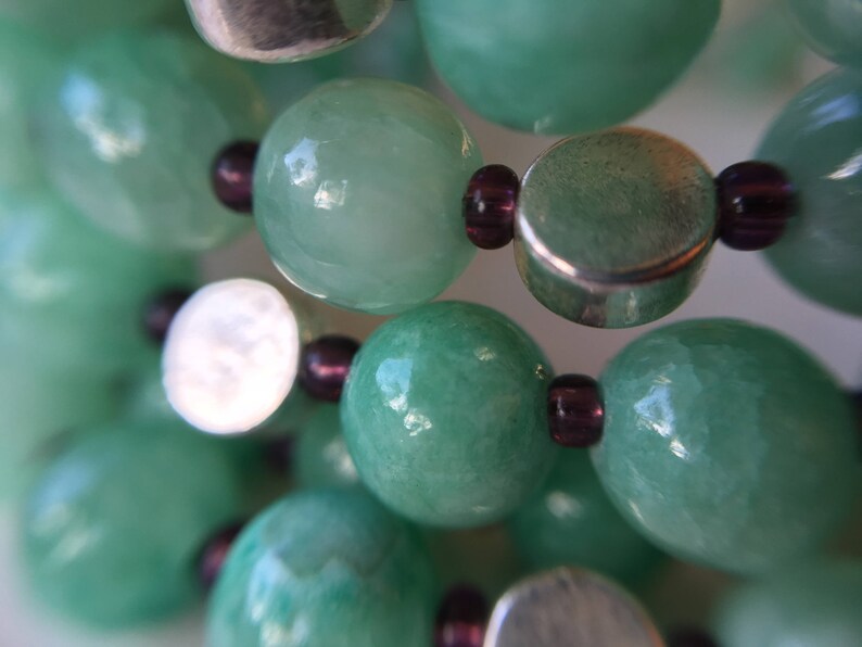 108-Bead Aventurine Wrist Mala handmade