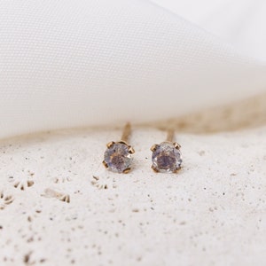 Labradorite Stud Earrings | 14k Gold Filled | 3MM | Dainty | Minimal | Tiny Studs | Delicate | Gifts for Her