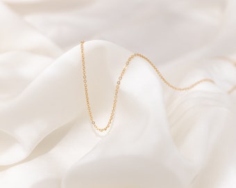 Delicate 14K Gold Filled Chain Necklace: Simple Layering Choker