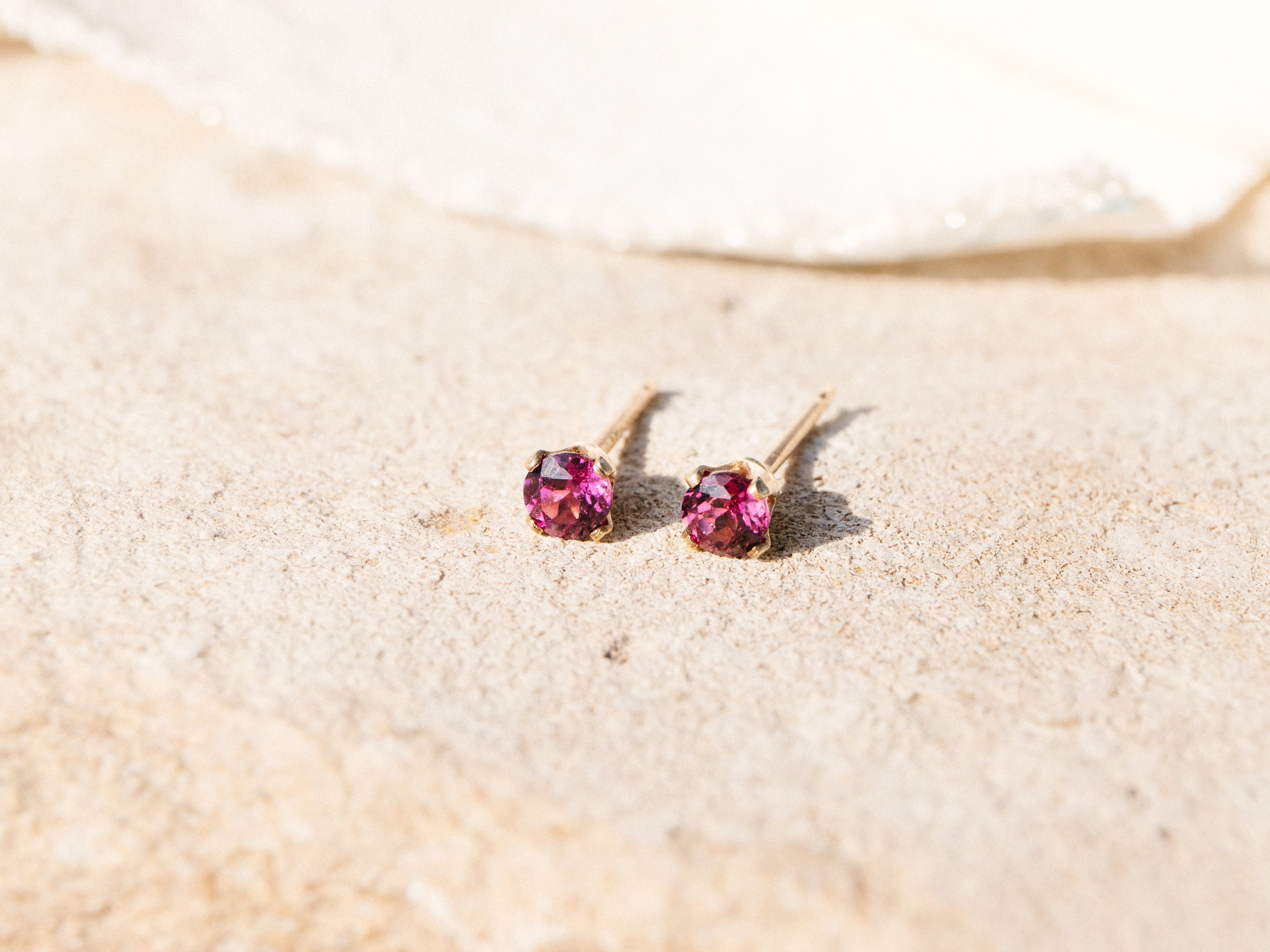 Rhodolite Garnet Earrings - Etsy