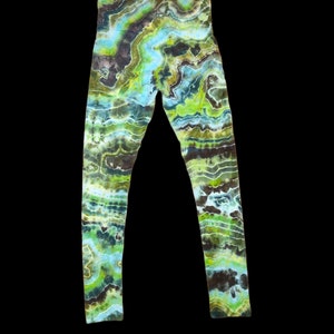 Green geode leggings