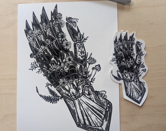 Gauntlet Archival Print + Sticker