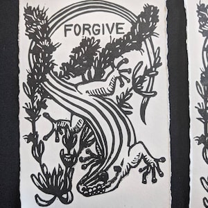 Perdona Lagarto Linoleum Print