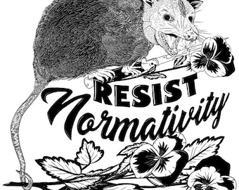 Resist Normativity Archival Prints and Sticker