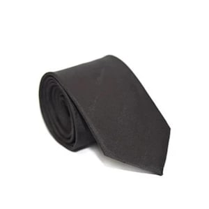 necktie black - Black Mandujour Silk Necktie - black necktie formal