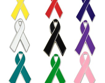 Color Ribbon Awareness Emaille Anstecknadel