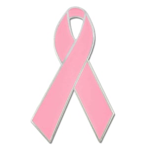 Breast Cancer Awareness Ribbon Pink Enamel Lapel Pin