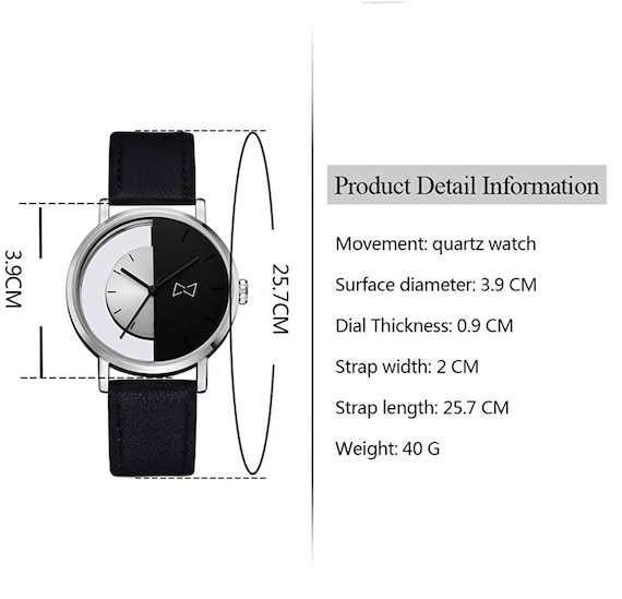 Orologio Da Uomo Classico – Quadrante Nero E Cinturino In Pelle – Analogico Al Quarzo 42mm