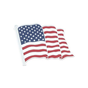 Waving American Flag Lapel Pin Silver or Gold image 4