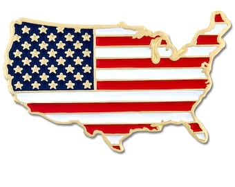 USA Map Outline Lapel Pin