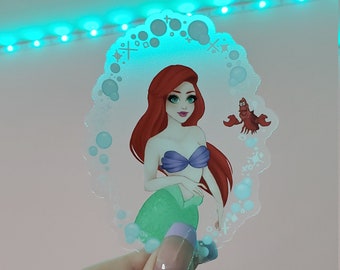 Ariel Transparent Mermaid | Princess Waterproof Sticker for Laptop / Planner / Hydroflask / Car Decal