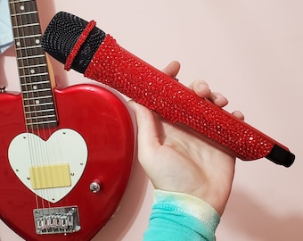 RED Tour Maroon Era Rhinestone Mic | Swiftie Prop Microphone