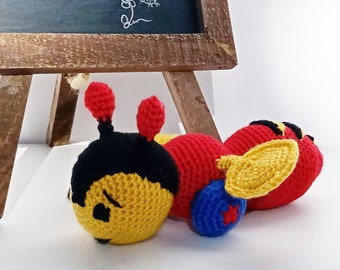 Crochet Pattern Buzzy Bee Baby Rattle, Amigurumi Bee pattern, Crochet Bee pattern, gift for baby, PDF, free shipping, Instant download,