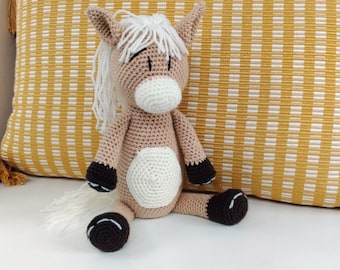 Crochet Horse Pattern, Toffee the Baby Horse, Amigurumi Horse plush pattern, Little pony crochet toy pattern, English PDF