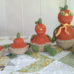 Percy Squashman Halloween Crochet Toy Pattern, Amigurumi PDF, Pumpkin Pie Man, Thanksgiving Pie, Percy Squashman story PDF included image 7