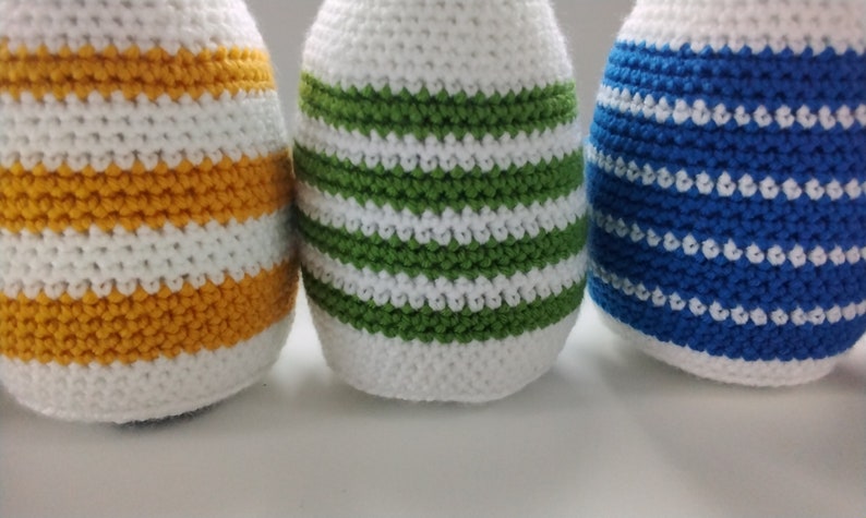 Crochet Pattern Bowling Game, Kids Bowling Set, ideal gift for first birthday, play and learn. English Amigurumi PDF Pattern. image 8