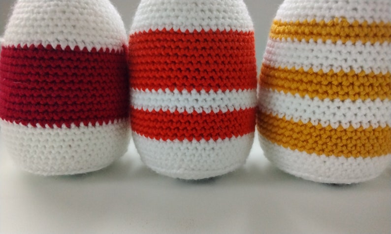 Crochet Pattern Bowling Game, Kids Bowling Set, ideal gift for first birthday, play and learn. English Amigurumi PDF Pattern. image 9