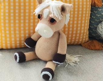 Crochet toy Horse pattern, Amigurumi Horse pattern, Instant download, Biscuit the Pony, gift for crafters, PDF, free shipping, Farm animal