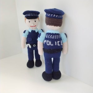 Crochet Pattern Police Officer Toy Softie, Amigurumi Policeman pattern,  Instant download, softies,  English PDF,