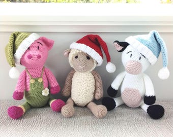 Crochet Santa Hat Pattern for Toys & Amigurumi, Festive Christmas Accessory for DIY Holiday Decor, Easy To Follow English PDF With Photos.