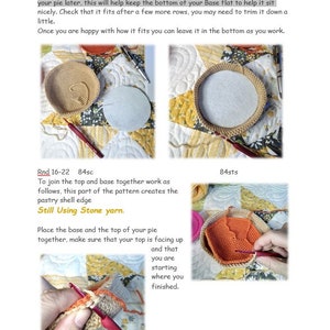 Percy Squashman Halloween Crochet Toy Pattern, Amigurumi PDF, Pumpkin Pie Man, Thanksgiving Pie, Percy Squashman story PDF included image 10