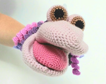 Crochet Pattern for a Unicorn Hand Puppet, Amigurumi Puppet Pattern, Instant download, English PDF, easy to follow with photos.