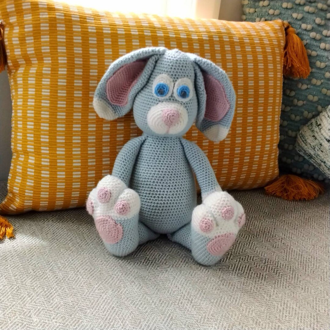 Xl Rabbit Crochet Pattern Large Crochet Toy Rabbit Pattern - Alex the Bunny Amigurumi PDF ...