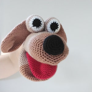 Crochet Pattern for a Dog Hand Puppet, Amigurumi Puppy Puppet pattern,  Instant download, plushie pattern,  English PDF, free shipping