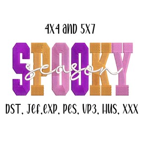 Spooky Season, Embroidery Design, Embroidery Files, Singer Embroidery Files, Brother Embroidery File, Halloween Embroidery Design