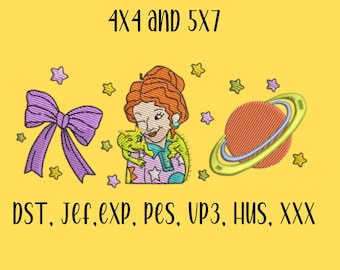 Magic School Bus Inspired, Embroidery Design, Embroidery Files, Singer Embroidery Files, Brother Embroidery File, School Embroidery Design