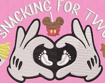 Snacking for two Magicland inspired Embroidery Design, Embroidery Patterns, Castle Embroidery Design, Castle Machine Embroidery Files 5x7