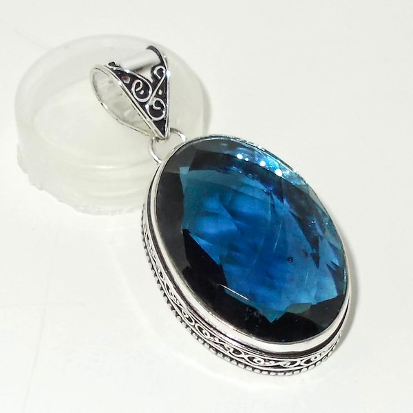 Blue Iolite Pendant, 925 Silver Jewelry , Handmade Jewellery, necklaces for women
