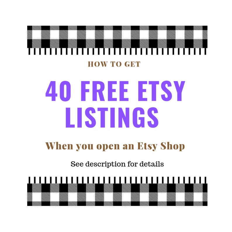 Etsy Listing Open Etsy Shop Get 40 Free Listings Etsy Help Etsy