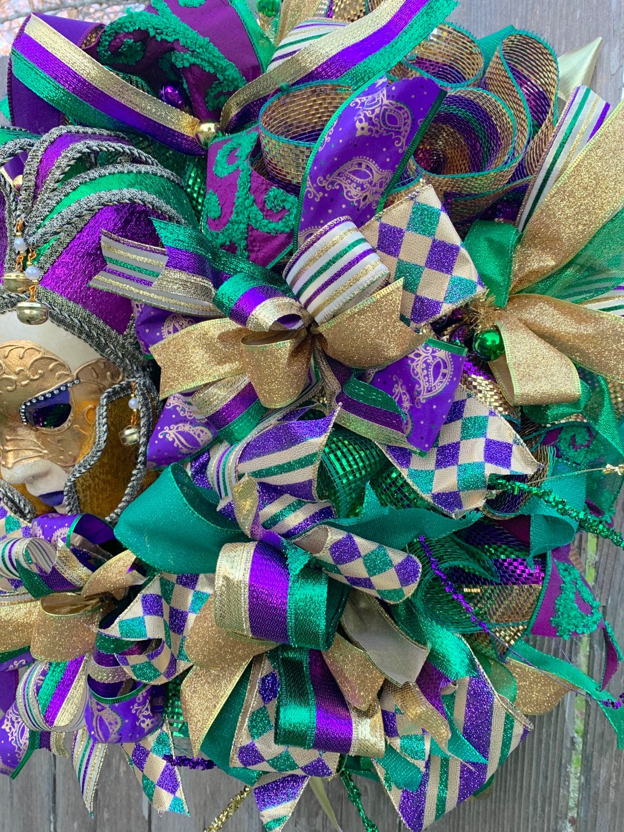 Mardi Gras Wreath For Front Door Mardi Gras Decorations Mardi