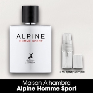 Alpine Homme Sport by Maison Alhambra • 2ml Glass Spray Sample • Decant • Men&#39;s Eau de Parfum