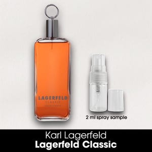 Lagerfeld Classic by Karl Lagerfeld • 2ml Glass Spray Sample • Decant • Men's Eau de Toilette