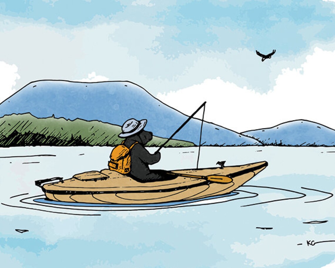 Sea Kayak Print Wall Art Bear Art Print Nature Scenery Etsy UK