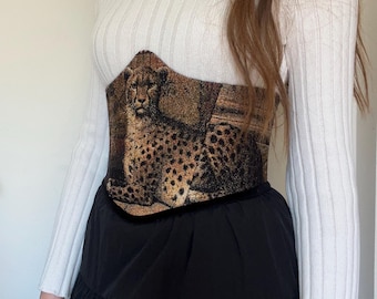 Cheetah Underbust corset belt