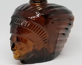 Avon Aftershave Bottle, Indian Chief, Native American Decor