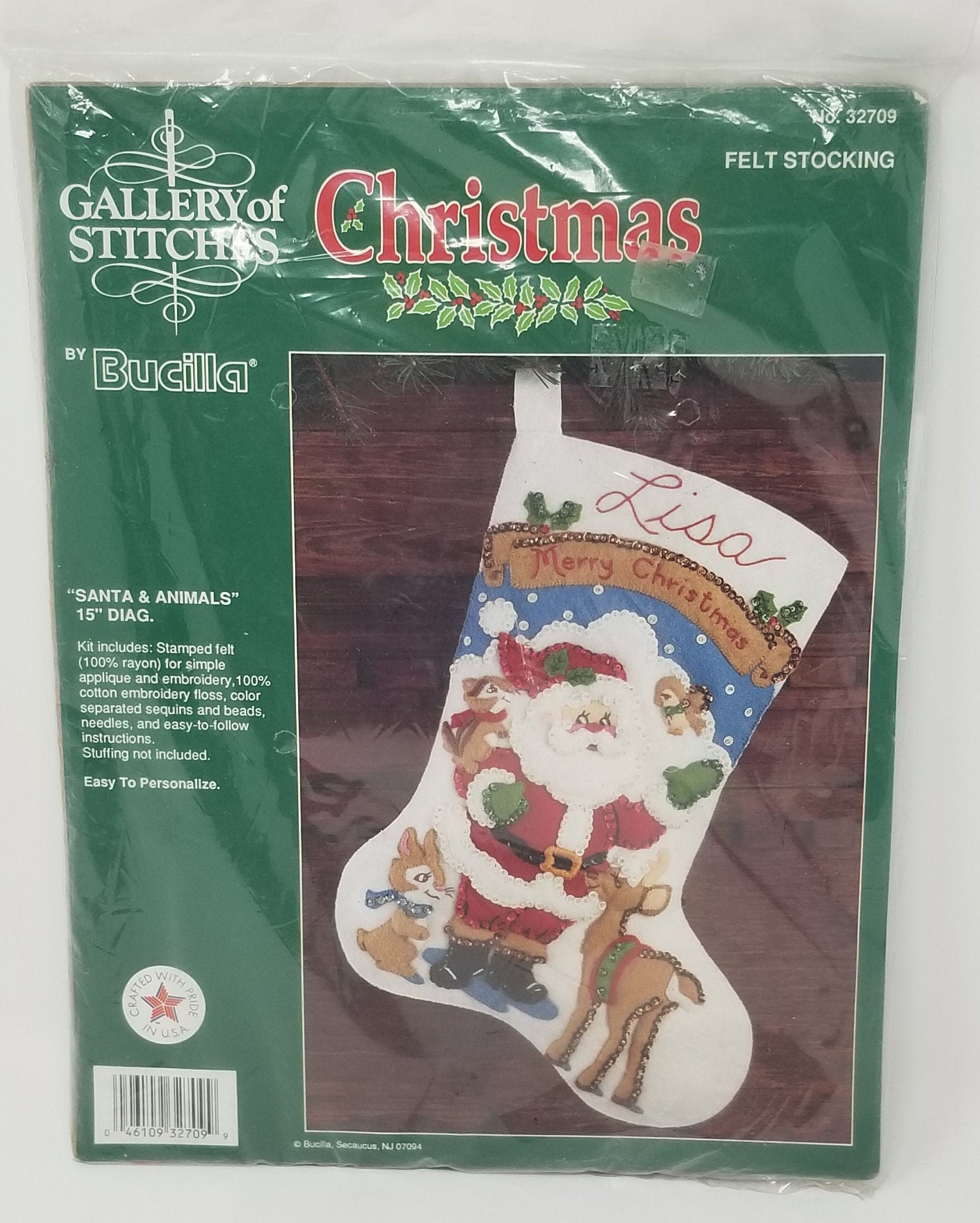 Kit de bas de Noël applique feutre Bucilla LIVRAISONS