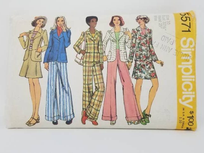 Simplicity Pattern 5571 Size 10 © 1973 Simplicity Pattern - Etsy