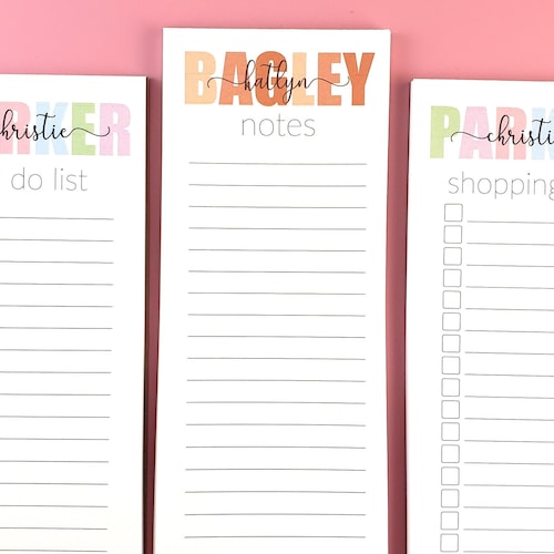 Simple Personalized to Do Checklist Notepad Custom Check Box Etsy
