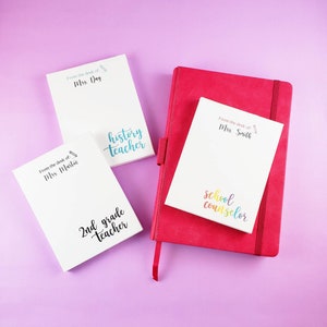Teacher Personalized Notepad | School Notepad | Teacher Stationery | Custom Teacher Notepad | Teacher Gift | School Stationery