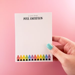 Personalized Notepad | Teacher Notepad | Custom Notepad | Teacher Stationery | Personalized Gift | Initial Gift | Personalized Stationery