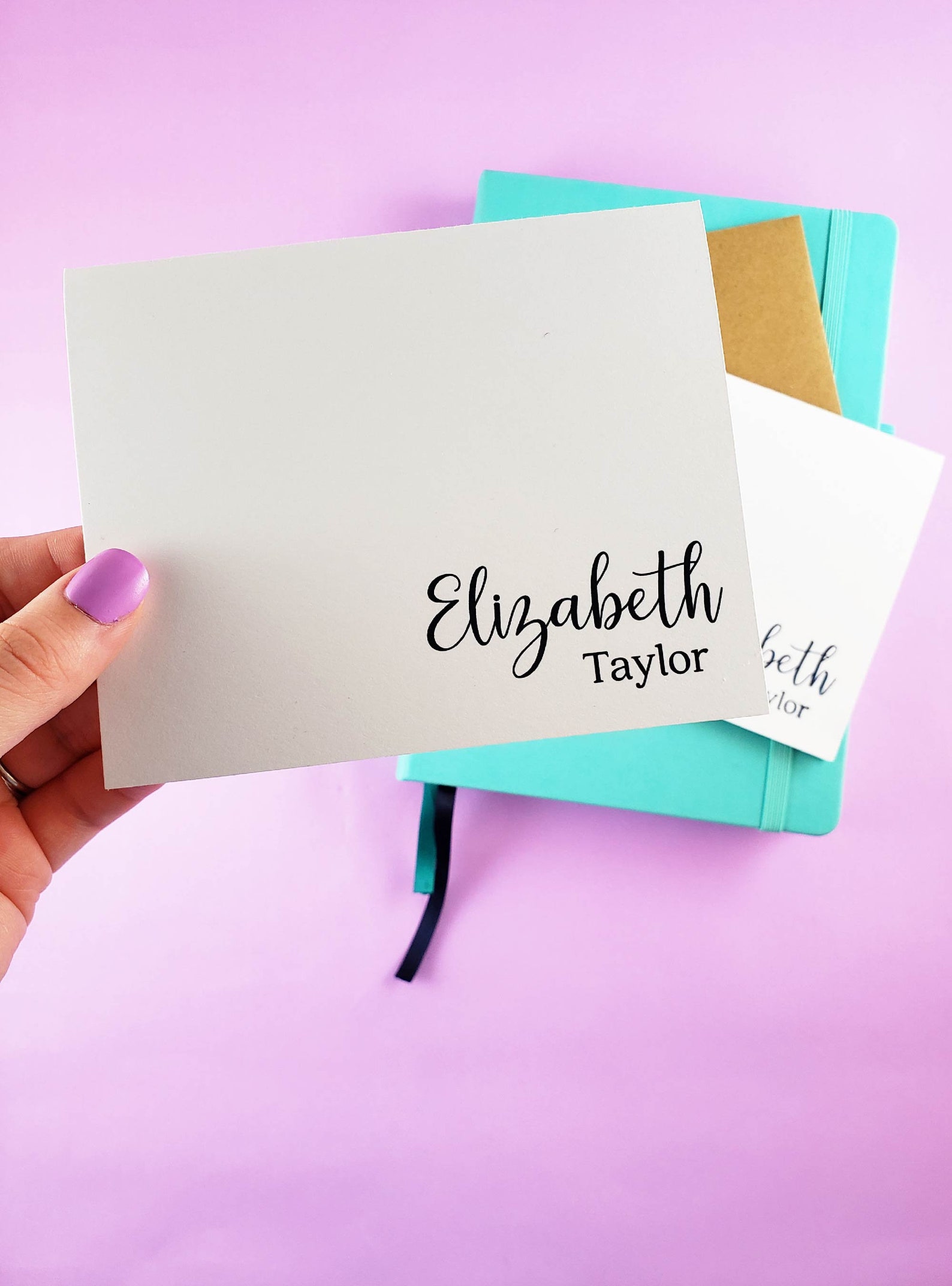 Personalized Notecards Name Note Card Blank Note Cards Etsy