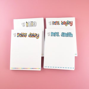 Personalized Notepad | Teacher Notepad | Custom Notepad | Teacher Stationery | Personalized Gift | Initial Gift | Personalized Stationery