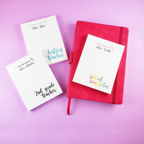 Crayon Notepad Stationery Gift for Teacher Personalized Etsy